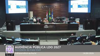Câmara de Guarulhos debate LDO de 2027 em série de audiências públicas